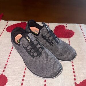 Skechers Black and Gray Women’s Memory Foam Sneakers